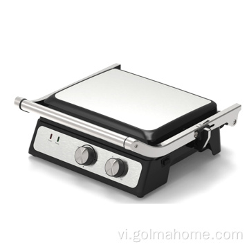Kiểm soát tự động Nontick Barbaque Grill Toaster Sandwich Make Pannini Bữa sáng Grill Machine Electric Griddle Grill